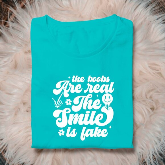 Hand Crafted Tops - Smile Is Fake Handmade Tee